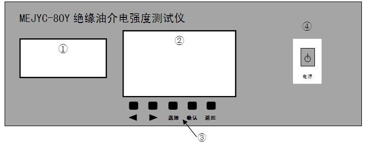 絕緣油介電強(qiáng)度測(cè)試儀廠家面板