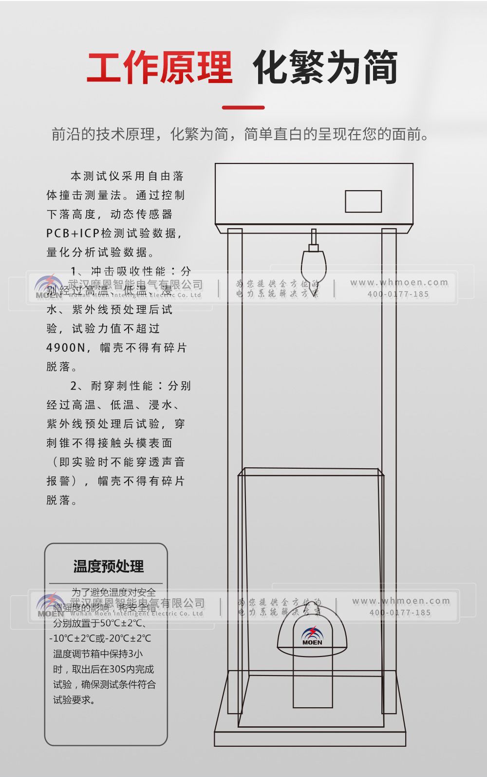 安全帽耐沖擊穿刺測試儀工作原理